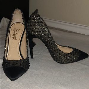 Jerome Rousseau black and gold pump